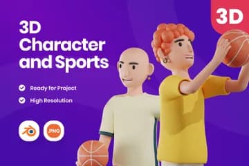 3D免扣素材人物体育性格