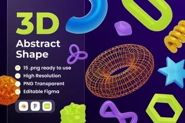 3D插画素材艺术抽象抽象形状