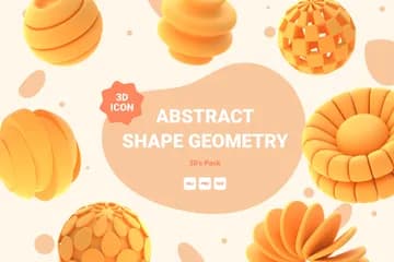 3D立体免扣素材艺术抽象抽象形状几何模型