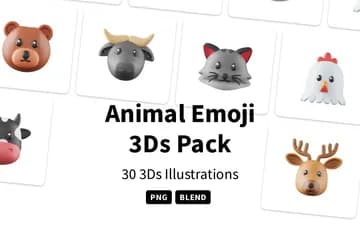 3D免扣素材标志动物emoji