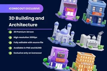 3D免扣素材建筑建筑与建筑