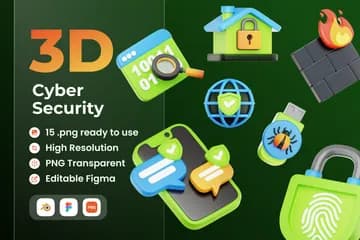 3D免扣素材安全网络安全