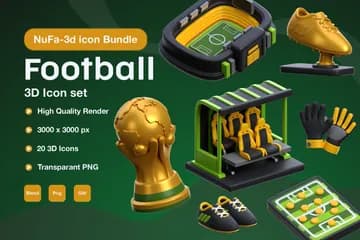 3D免扣素材体育比赛足球