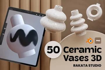 3D免扣素材室内现代陶瓷
