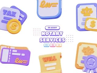 3D立体插画素材政治公证人模型