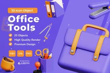3D立体免扣素材工具办公工具模型