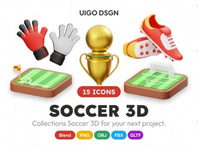 3D立体素材体育比赛足球模型