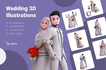 3D免扣素材人物婚礼