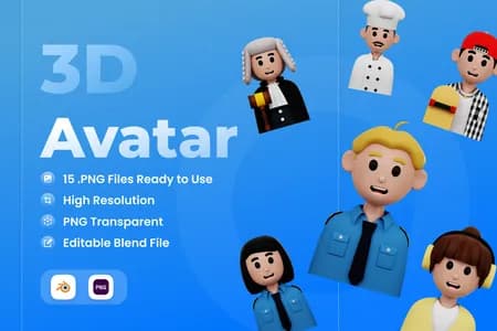3D免扣素材人物阿凡达