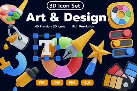 3D立体插画素材艺术抽象艺术与设计模型