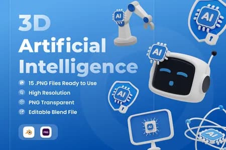 3D免扣素材科学技术人工智能