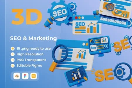 3D免扣素材网站SEO搜索引擎优化与营销